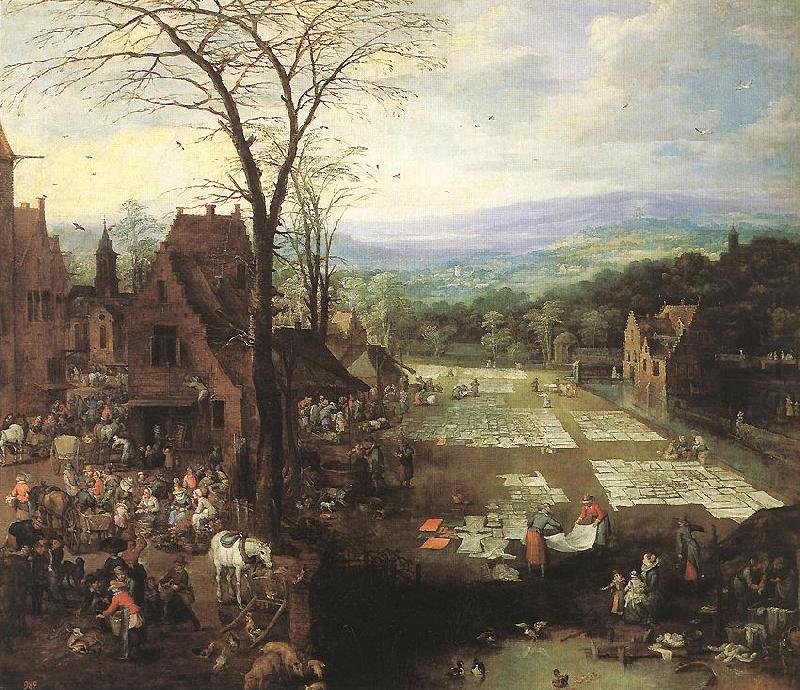 MOMPER, Joos de Flemish Market and Washing Place sg china oil painting image